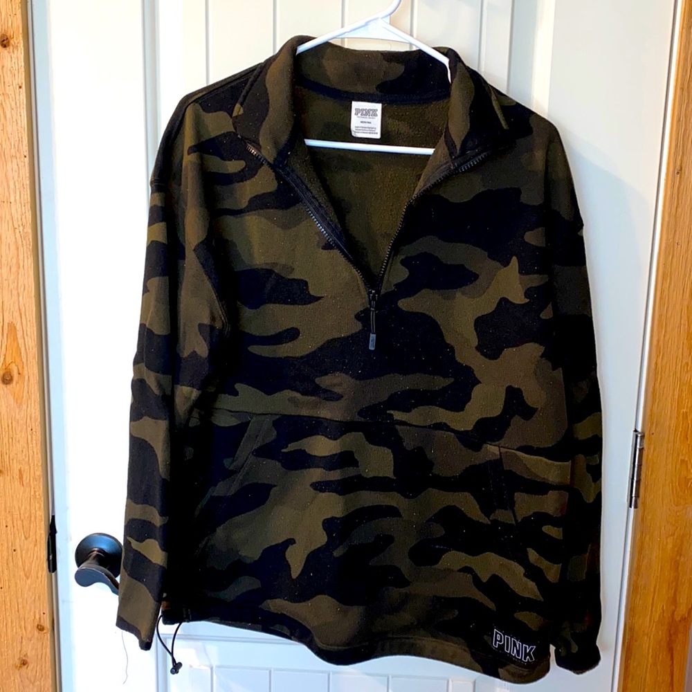 Pink VS camo sweater